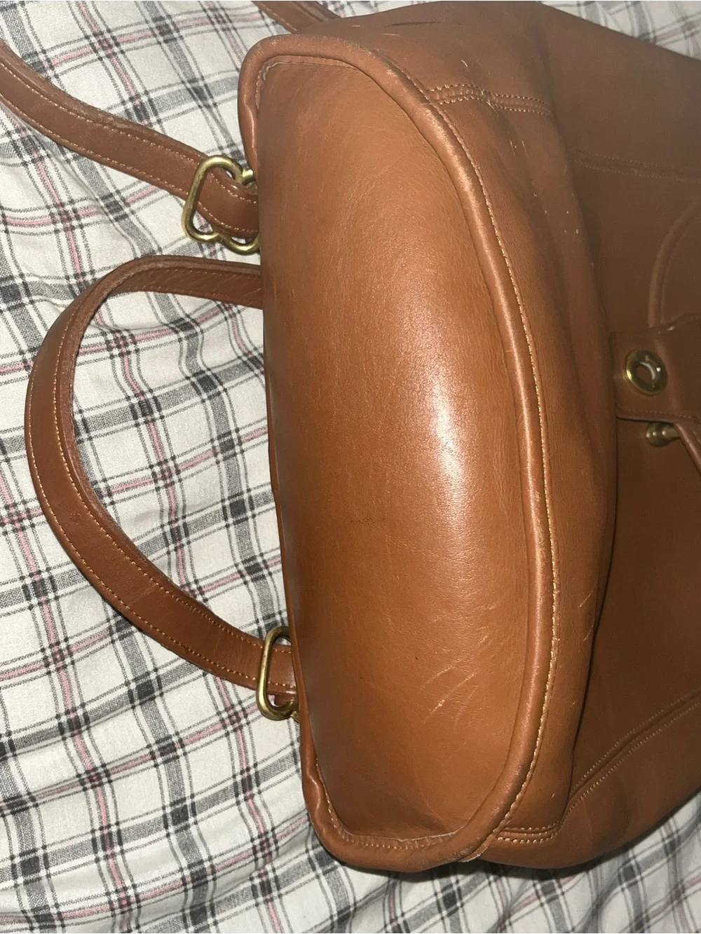 Old Coach Backpack Brown Turnlock  Vintage Leather Made In USA